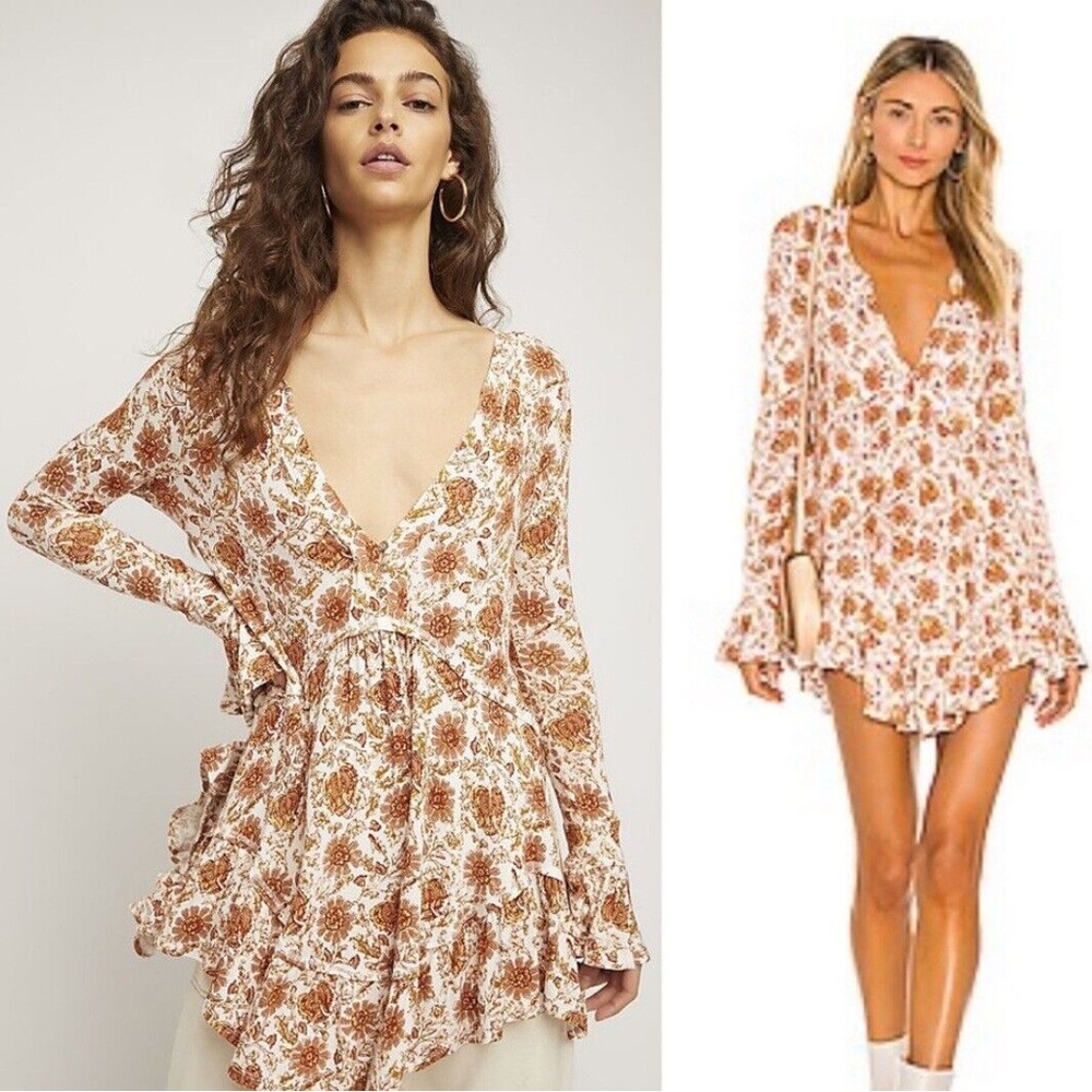Free People Olivia Floral Tunic